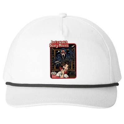 Lets Watch Scary Movie Halloween Ghostface Retro Snapback Five-Panel Rope Hat