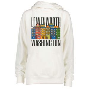 Leavenworth Washington State Womens Funnel Neck Pullover Hood