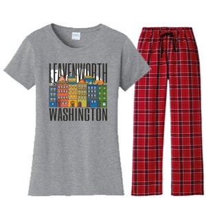 Leavenworth Washington State Women's Flannel Pajama Set