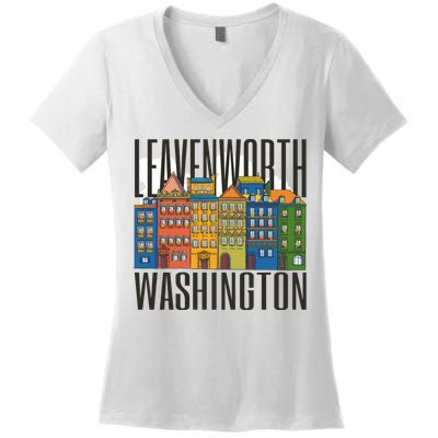 Leavenworth Washington State Women's V-Neck T-Shirt
