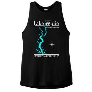 Lake Wylie South Carolina Ladies PosiCharge Tri-Blend Wicking Tank