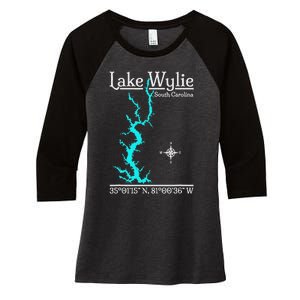 Lake Wylie South Carolina Women's Tri-Blend 3/4-Sleeve Raglan Shirt