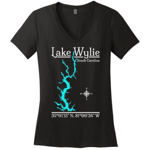 Lake Wylie South Carolina Women's V-Neck T-Shirt