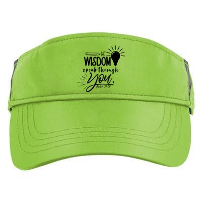 Let Wisdom Speak Through You Psalm 37:30 Bible Verse Adult Drive Performance Visor