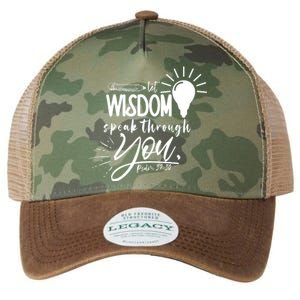 Let Wisdom Speak Through You Psalm 37:30 Bible Verse Legacy Tie Dye Trucker Hat