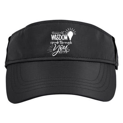 Let Wisdom Speak Through You Psalm 37:30 Bible Verse Adult Drive Performance Visor