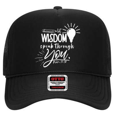 Let Wisdom Speak Through You Psalm 37:30 Bible Verse Trucker Hat