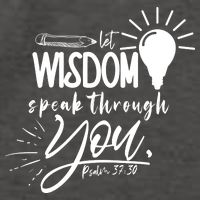 Let Wisdom Speak Through You Psalm 37:30 Bible Verse Vector Backpack