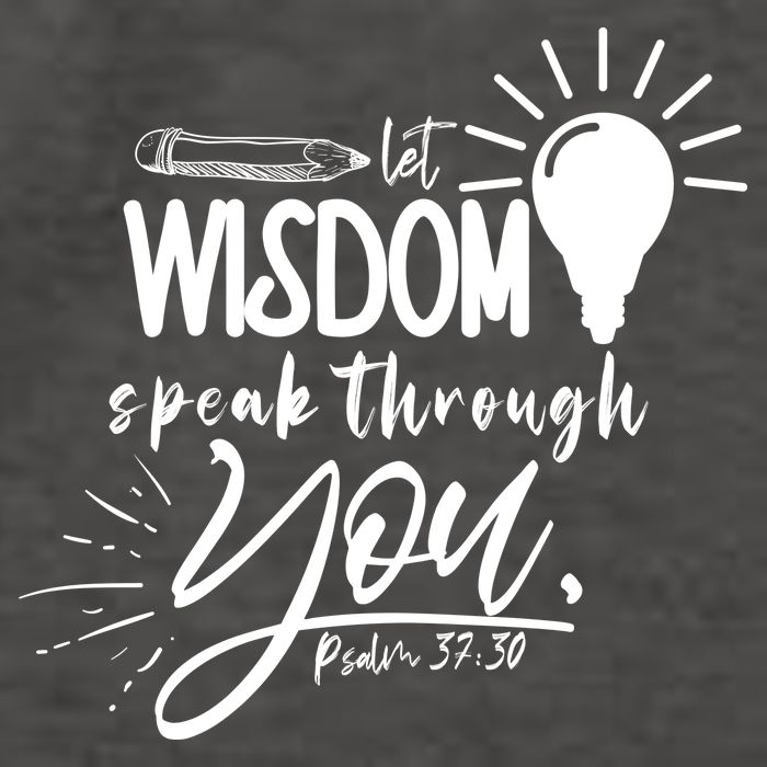 Let Wisdom Speak Through You Psalm 37:30 Bible Verse Vector Backpack
