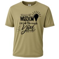 Let Wisdom Speak Through You Psalm 37:30 Bible Verse Cooling Performance Crew T-Shirt