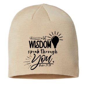 Let Wisdom Speak Through You Psalm 37:30 Bible Verse Sustainable Beanie