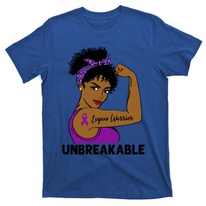 Lupus Warrior Strong Black Unbreakable Awareness Gift T-Shirt