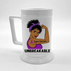 Lupus Warrior Strong Black Unbreakable Awareness Gift Beer Stein