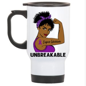 Lupus Warrior Strong Black Unbreakable Awareness Gift Stainless Steel Travel Mug