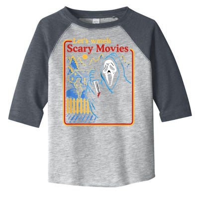 Let's Watch Scary Movies Horror Movies Scary Halloween Ghost Design Toddler Fine Jersey T-Shirt