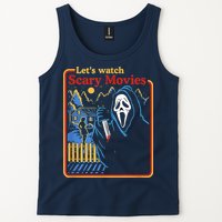Let's Watch Scary Movies Horror Movies Scary Halloween Ghost Design Tank Top