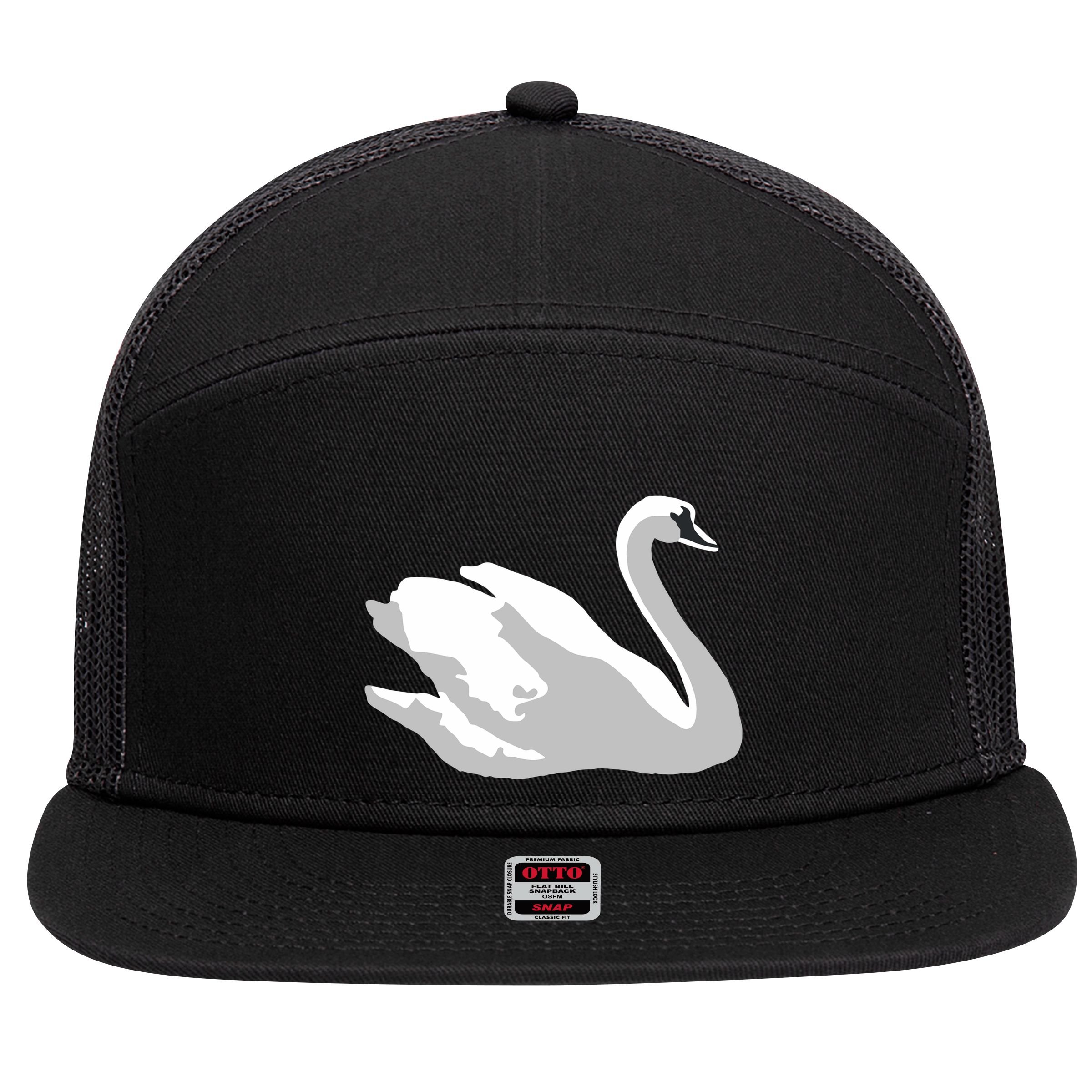 Ldr With Swan 7 Panel Mesh Trucker Snapback Hat