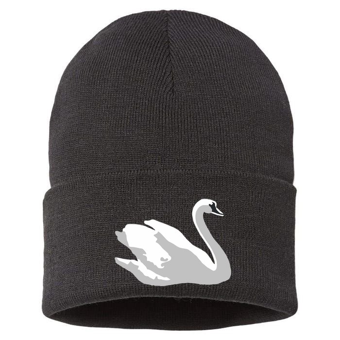 Ldr With Swan Sustainable Knit Beanie
