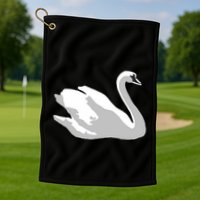 Ldr With Swan Golf Towel