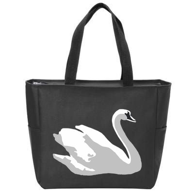 Ldr With Swan Zip Tote Bag