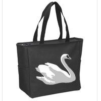 Ldr With Swan Zip Tote Bag