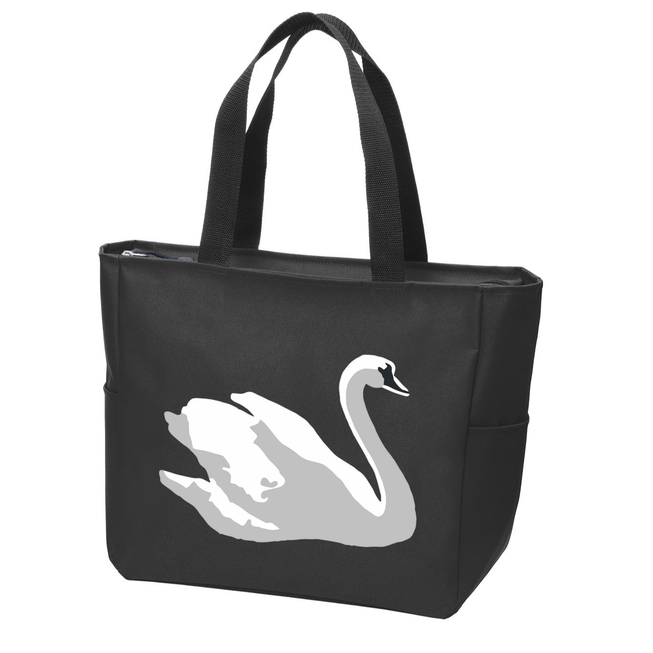 Ldr With Swan Zip Tote Bag