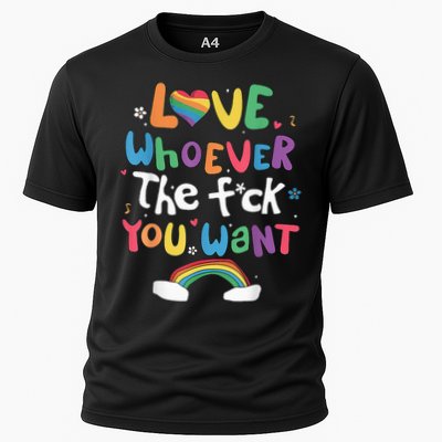 Love Whoever The F You Want Lgbtq Rainbow Performance Shirt