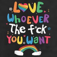 Love Whoever The F You Want Lgbtq Rainbow Adult Drive Performance Visor