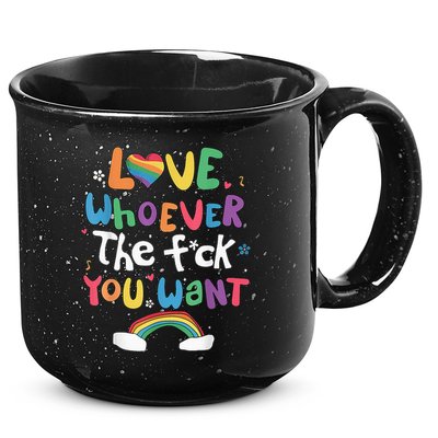 Love Whoever The F You Want Lgbtq Rainbow 15oz Campfire Ceramic Mug