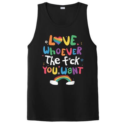 Love Whoever The F You Want Lgbtq Rainbow PosiCharge Competitor Tank