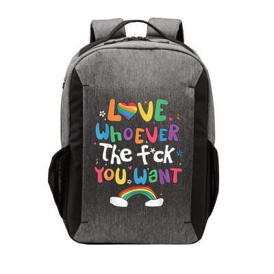 Love Whoever The F You Want Lgbtq Rainbow Vector Backpack