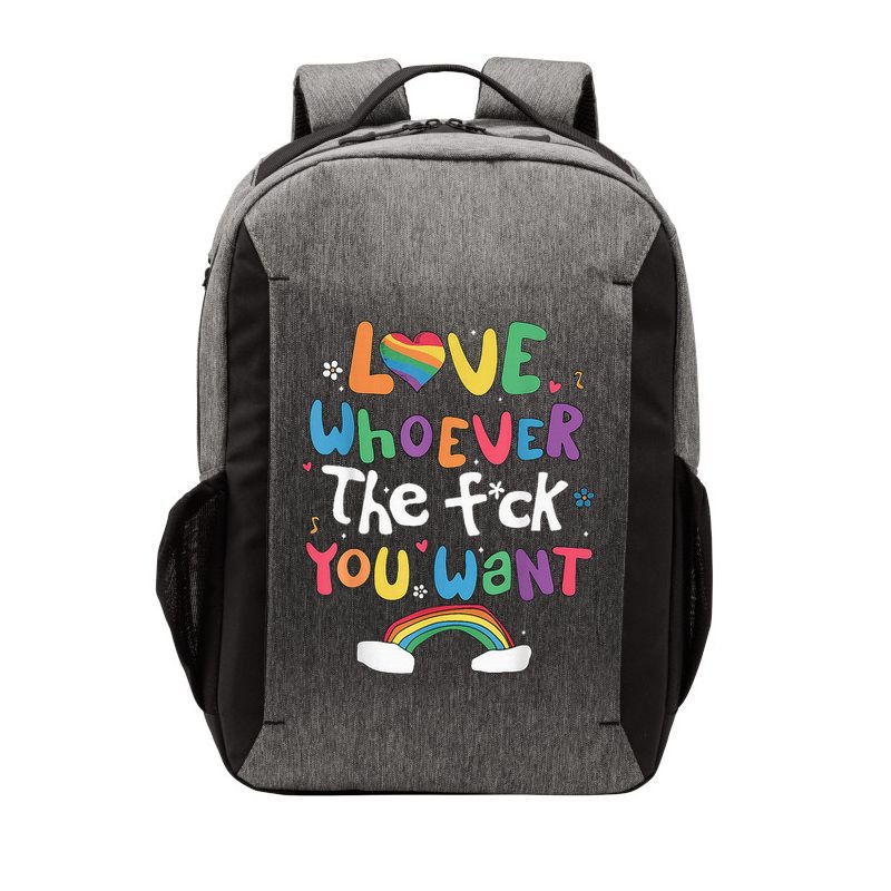 Love Whoever The F You Want Lgbtq Rainbow Vector Backpack