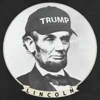 Lincoln Wearing Trump Hat Funny Abe Merica Abraham Cool Comfort Performance Bucket Hat
