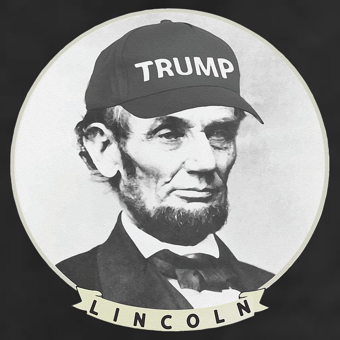 Lincoln Wearing Trump Hat Funny Abe Merica Abraham Cool Comfort Performance Bucket Hat