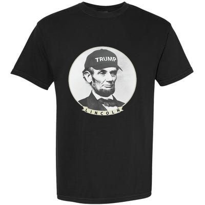 Lincoln Wearing Trump Hat Funny Abe Merica Abraham Garment-Dyed Heavyweight T-Shirt