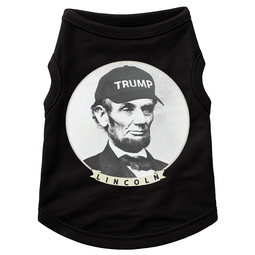 Lincoln Wearing Trump Hat Funny Abe Merica Abraham Doggie Tank