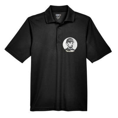 Lincoln Wearing Trump Hat Funny Abe Merica Abraham Men's Origin Performance Piqué Polo