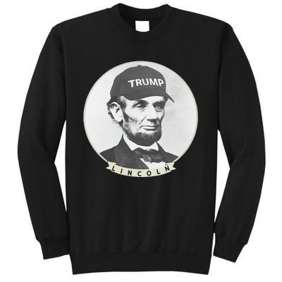 Lincoln Wearing Trump Hat Funny Abe Merica Abraham Sweatshirt