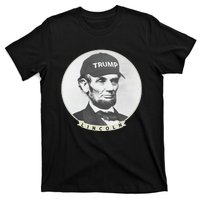 Lincoln Wearing Trump Hat Funny Abe Merica Abraham T-Shirt