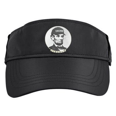 Lincoln Wearing Trump Hat Funny Abe Merica Abraham Adult Drive Performance Visor