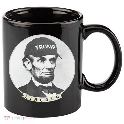 Lincoln Wearing Trump Hat Funny Abe Merica Abraham 11oz C Handle Ceramic Mug