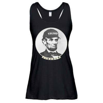 Lincoln Wearing Trump Hat Funny Abe Merica Abraham Ladies Essential Flowy Tank