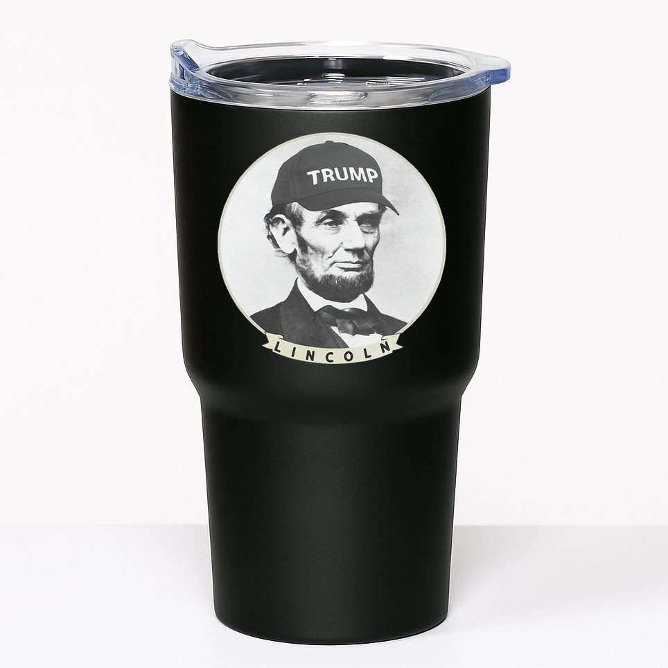 Lincoln Wearing Trump Hat Funny Abe Merica Abraham Tumbler