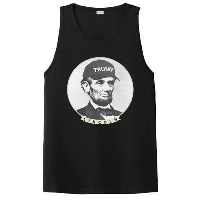 Lincoln Wearing Trump Hat Funny Abe Merica Abraham PosiCharge Competitor Tank