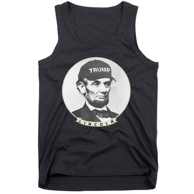 Lincoln Wearing Trump Hat Funny Abe Merica Abraham Tank Top