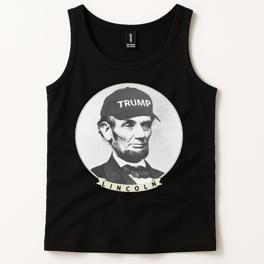 Lincoln Wearing Trump Hat Funny Abe Merica Abraham Tank Top