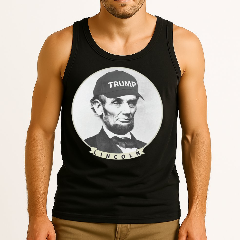 Lincoln Wearing Trump Hat Funny Abe Merica Abraham Tank Top