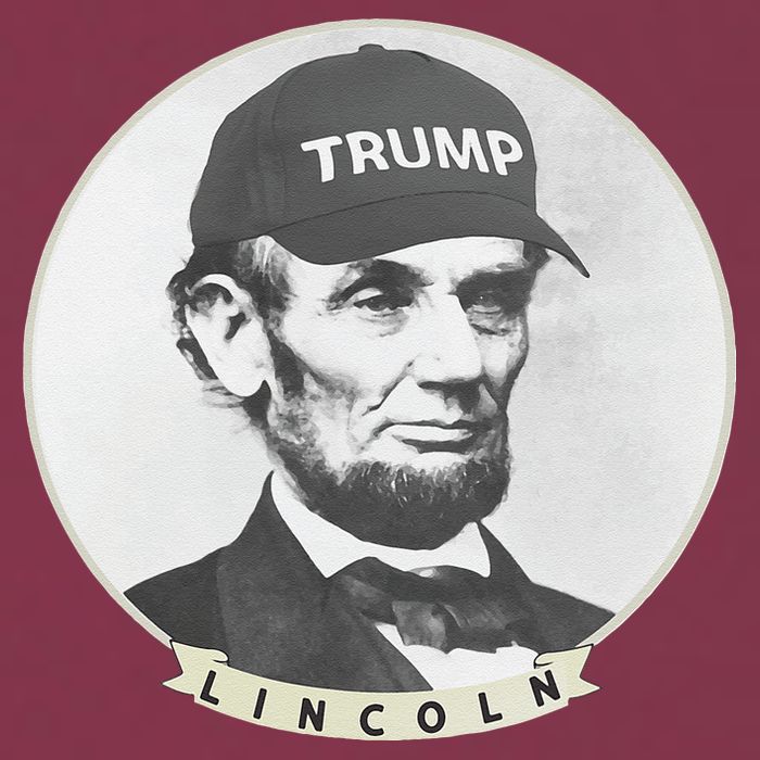 Lincoln Wearing Trump Hat Funny Abe Merica Abraham 16oz Travel Tumbler