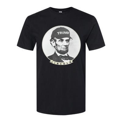 Lincoln Wearing Trump Hat Funny Abe Merica Abraham Softstyle® CVC T-Shirt