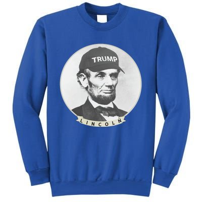 Lincoln Wearing Trump Hat Funny Abe Merica Abraham Gift Sweatshirt